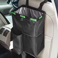 Waterproof Car Trash Can With Lid - Black Car Waterproof Trash Bag Trash