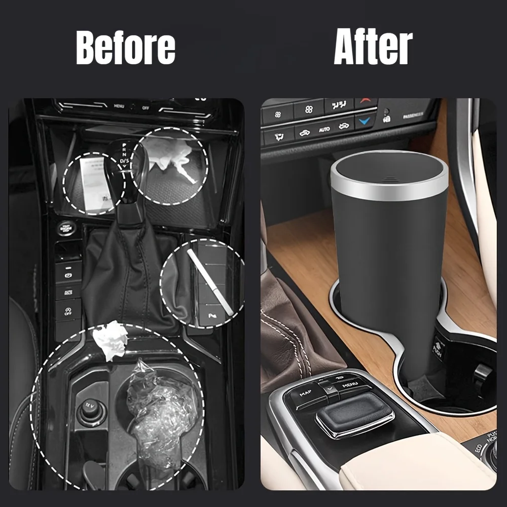 Compact Leakproof Mini Car Tra - Waterproof Car Trash Can With Lid 评论和价格
