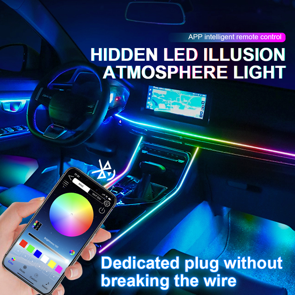 6/10/14/18/22 in 1 Car Ambient - Led Ambient Interior Car Lights App Control 评论和价格