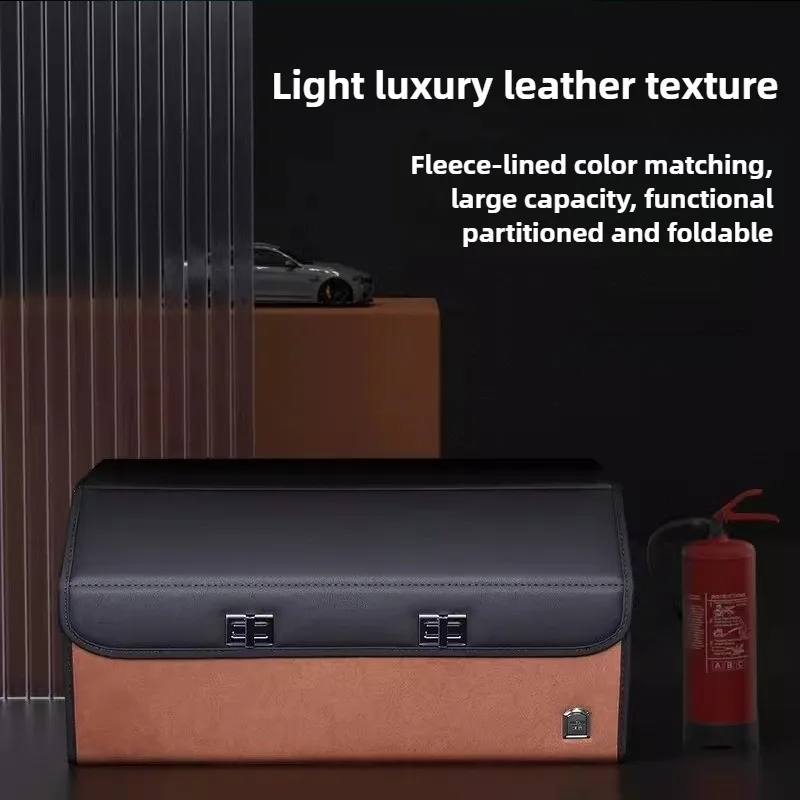 Light Luxury Suede Car Trunk S - Car Trunk Organizer Foldable Storage Box 评论和价格