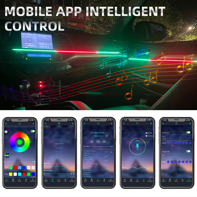 LED Car Foot Ambient Light 26  - Led Ambient Interior Car Lights App Control 评论和价格